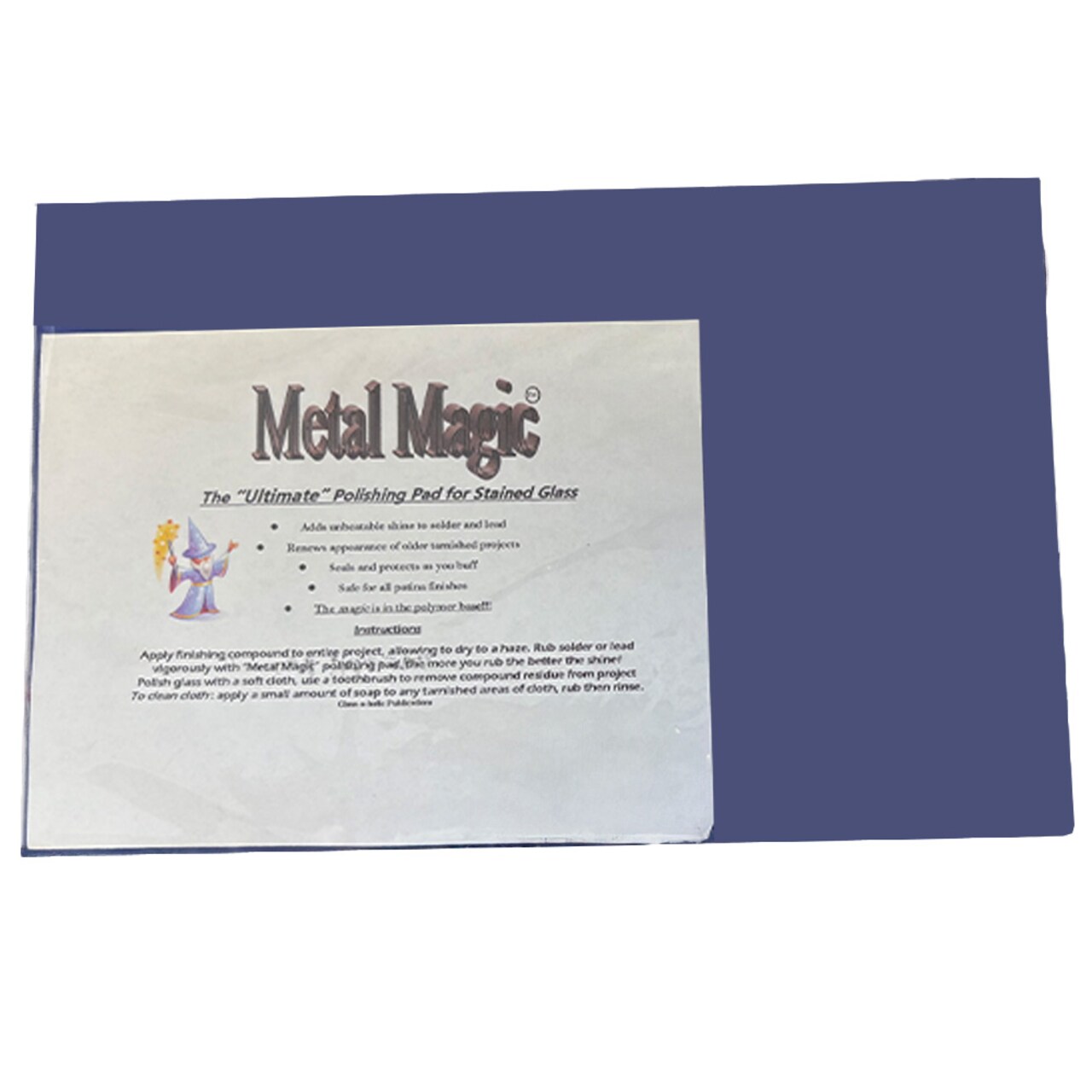 Metal Magic Polishing Pad for Stained Glass Panels & Other Glass Projects Shines Solder & Lead